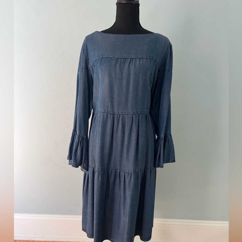 Chelsea & Theodore Long Sleeve Denim Dress